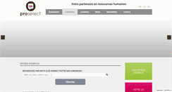 Desktop Screenshot of emploi.proselect.be